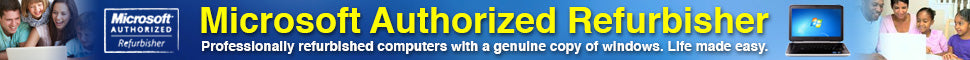 Refurbished Computer Laptop Microsoft Authorized Reseller Banner